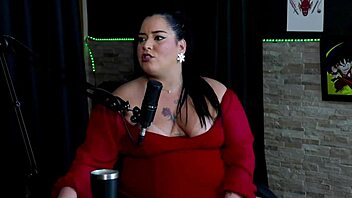 bisexual milf in public interview with tattoo and lingerie