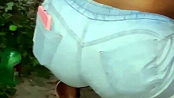 chubby ebony neighbor with huge ass cleans yard seductively