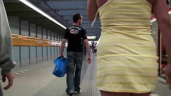 big tits stella fox public threesome subway train