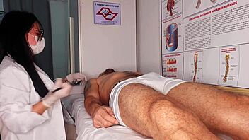 Nurse and Aesthetician Observe Patient's Erection