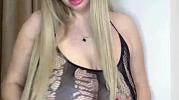 Milf with big natural tits in transparent clothes?