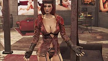 Teen Brunette Piper Engages In Strapon Lesbian Sex In Fallout 4