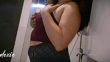 Pinay milf with big tits gets wet and wild solo