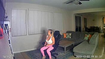 Gamer Girl Bent Over for Free Use Fucking and Cum in Her Ass and Mouth by Couple