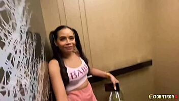 Johntronx Rides Petite Asian With Pigtails