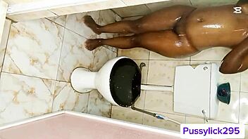 Chubby hotwife engages in pussy licking in Naija porn video.