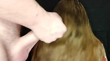 I Cum On My Stepmom's Long Hair And She Doesn't Mind