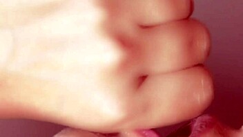 Japanese girl gets facial cumshot in close up