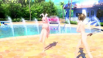 i admire megurine luka & meiko's big tits and ass in summer idol project diva nude mod