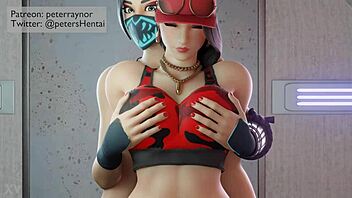 fortnite girls fuck each other with anal, blowjob, and futanari action.