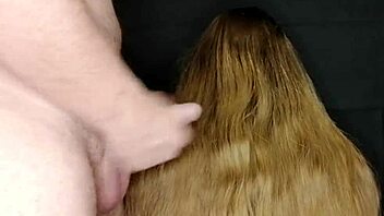 I Cum On My Stepmom's Long Hair And She Doesn't Mind