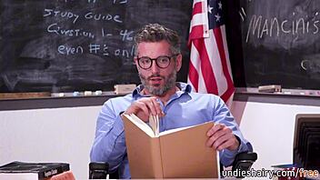 Sexy teen student shows juicy pink pussy to teacher