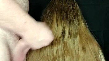 I Cum On My Stepmom's Long Hair And She Doesn't Mind