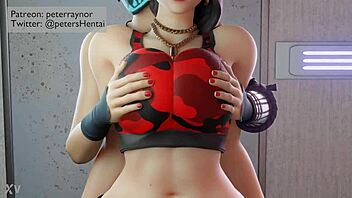 fortnite girls fuck each other with anal, blowjob, and futanari action.