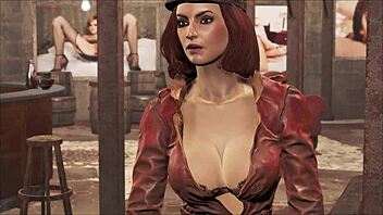 Teen Brunette Piper Engages In Strapon Lesbian Sex In Fallout 4