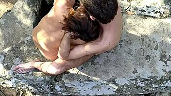 Amateur couple fucks on dolmen!