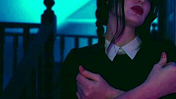 Wednesday Gets Creamy Enema Before Rude Double Penetration