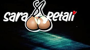 sara and leo getting oiled up in the garden