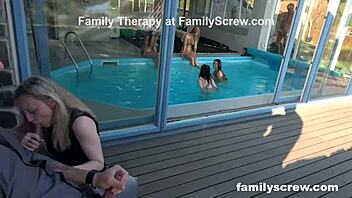 Fucked up family throws the biggest party at the pool