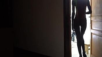 Playing with that skinny ebony body was a lot of fun, bending her over for doggystyle pussy fucking in narrow ass.