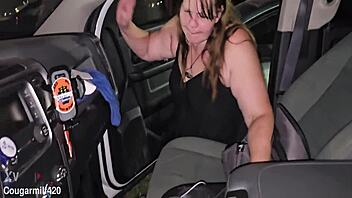 i can't stop staring at this old milf's big tits and nipples after the concert