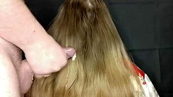 I Cum On My Stepmom's Long Hair And She Doesn't Mind