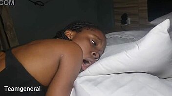 taking the meat from curvy black beauty