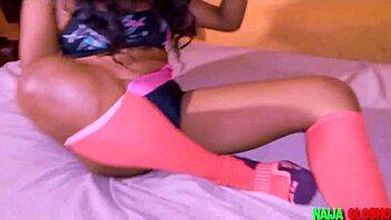 Watch this horny babe play with her big tits and pussy!