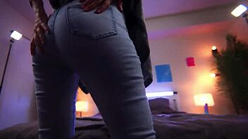 Does hot stepmom in jeans want to show how horny she is today?
