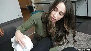 A Friend Caught Us Fucking With A Beautiful Girl And Even Takes A Dp