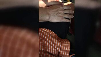 Mature Woman Wearing Leggings On The Street