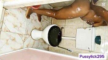 Chubby hotwife engages in pussy licking in Naija porn video.