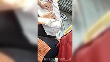 Mature Woman Wearing Leggings On The Street