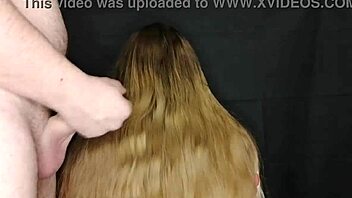I Cum On My Stepmom's Long Hair And She Doesn't Mind