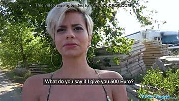 Public agent busty milf in sloppy blowjob and fuck