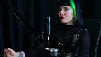 blonde teen in cosplay compilation with sheer red outfits