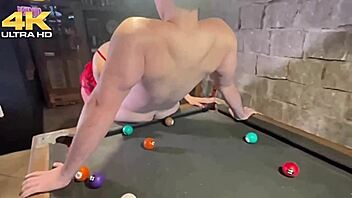 Latina amateur blowjob on pool table