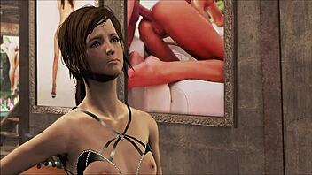 Teen Brunette Piper Engages In Strapon Lesbian Sex In Fallout 4