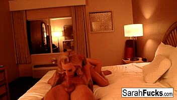 Sarah surprises boyfriend with kinky French maid threesome, involving friend and blonde pornstar