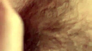 My petite girlfriend masturbates her hairy pussy for cash