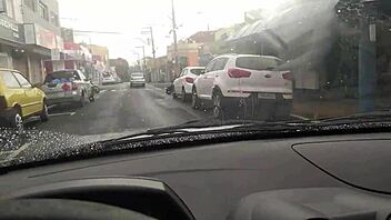 Brazilian milf neighbor pays with delicious blowjob in my uber car