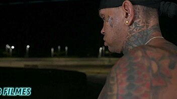 Blonde with giant ass fucks under moonlight.