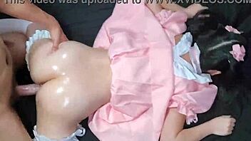 i'm the 18yo screaming from hardest fuck ever, oiled asian maid with pigtails