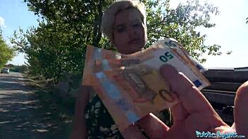 Public agent busty milf in sloppy blowjob and fuck