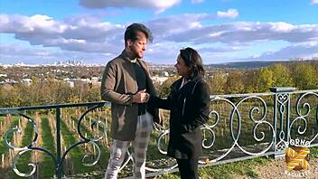 christina petite milf brunette strips in lingerie for her first video