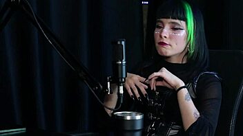 blonde teen in cosplay compilation with sheer red outfits