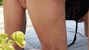 Mature Amateurs Experience Passionate Sex in the Garden, Feeling Deep Emotions