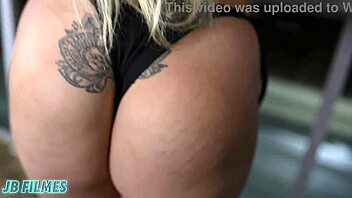 Blonde with giant ass fucks under moonlight.