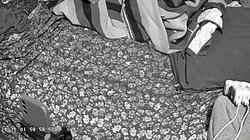 Hidden camera catches stepmother squirting while cheating