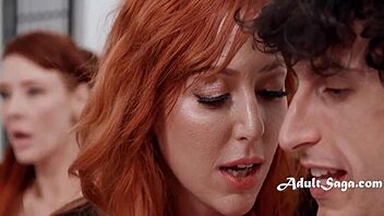 Maternity crazed milf women reverse gangbang guy at sperm bank for cum and blowjobs